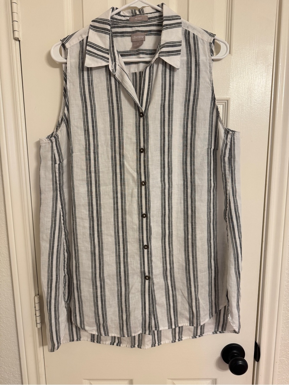 Chico's No Iron Linen Button-Down Shirt
